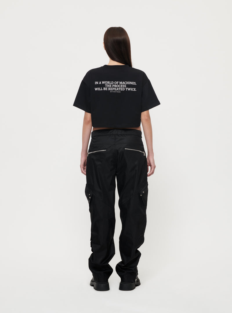 Black Manifesto crop t-shirt image 3