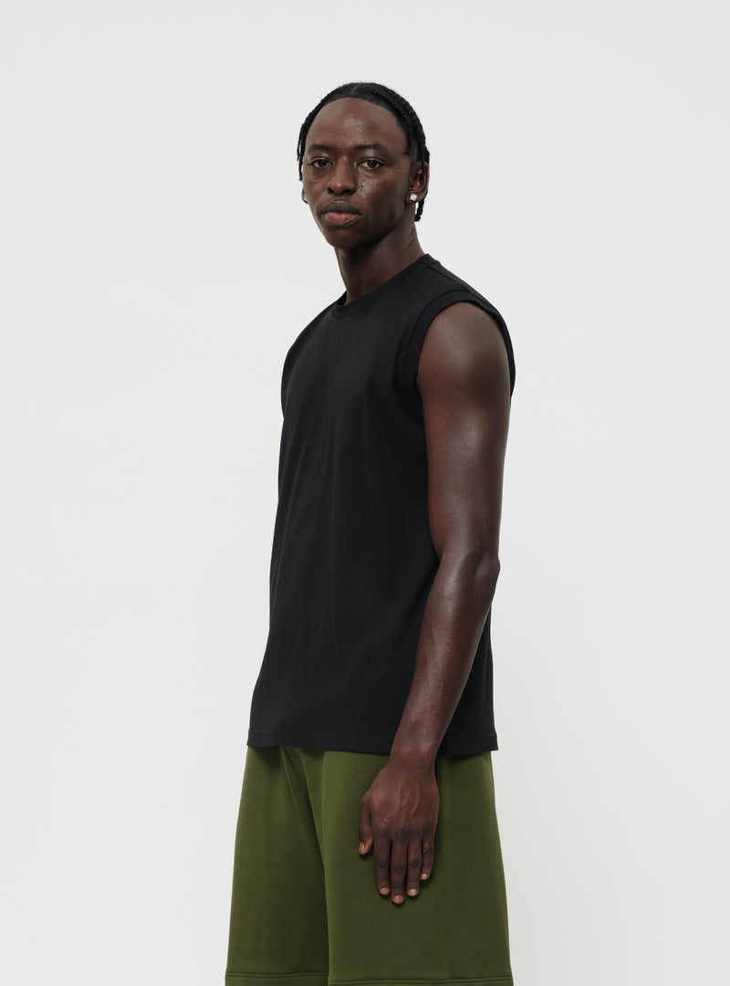 Black crewneck tank top image 4