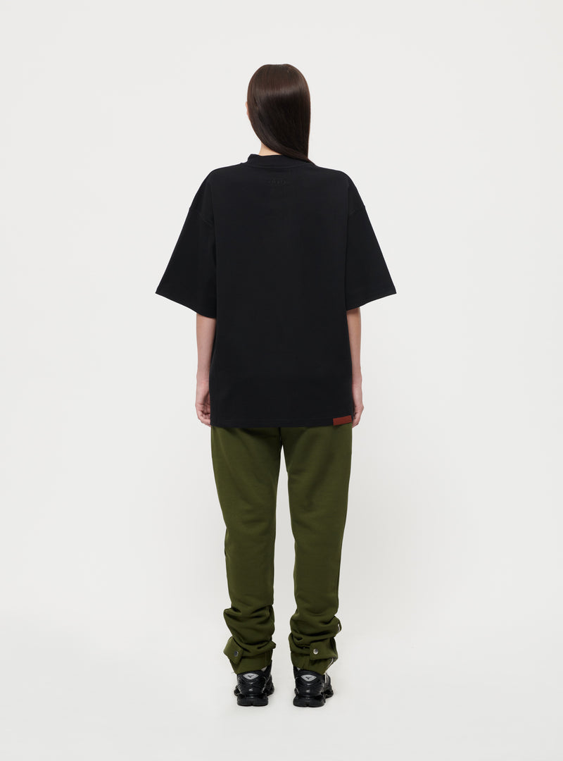 Black embroidered back logo t-shirt image 3