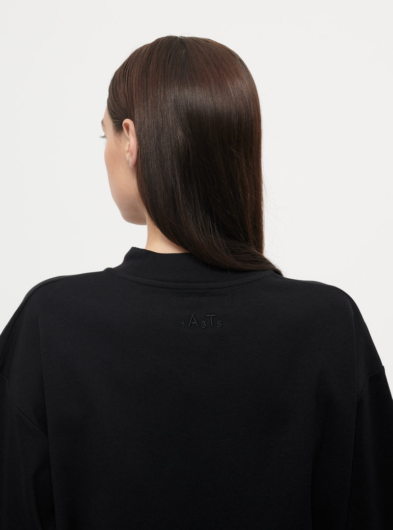 Black embroidered back logo t-shirt image 5