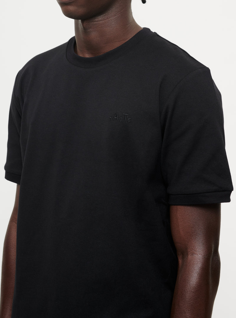 Black embroidered front logo t-shirt image 5