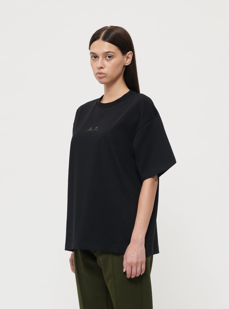 Black graphic t-shirt #2 green image 4