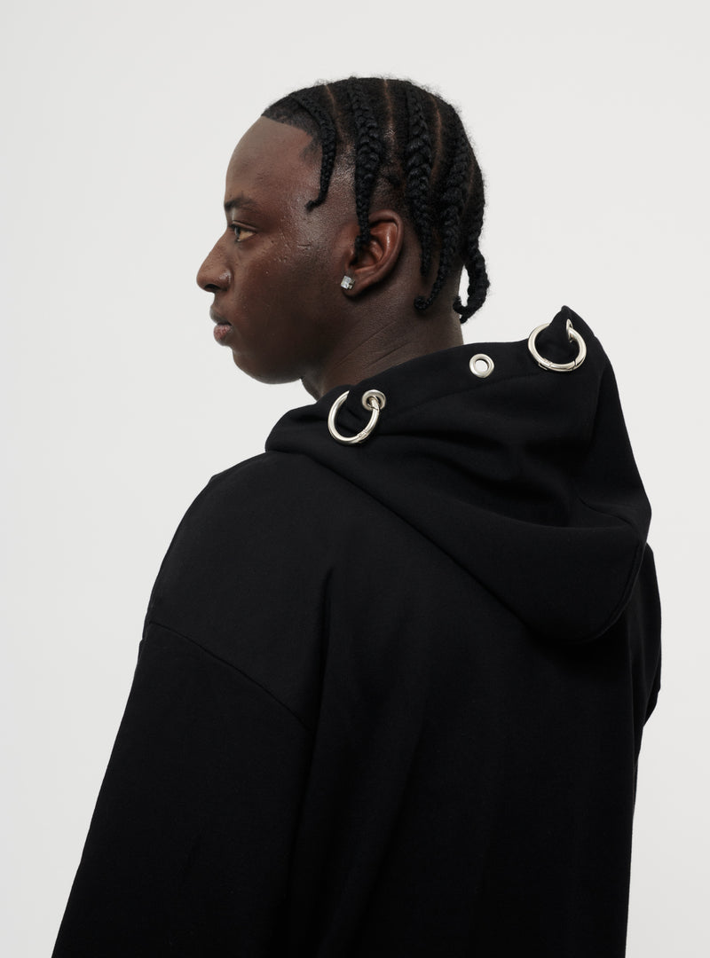 Black men zip up hoodie image 5