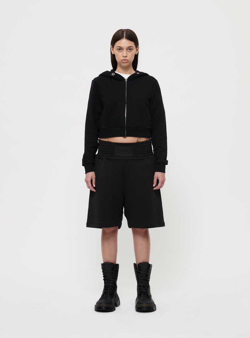 Black women zip up hoodie image 2