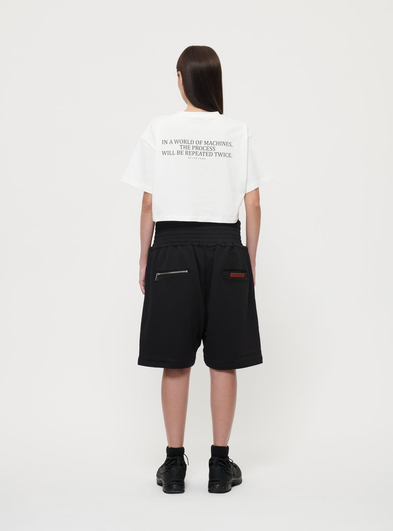 White Manifesto crop t-shirt image 4