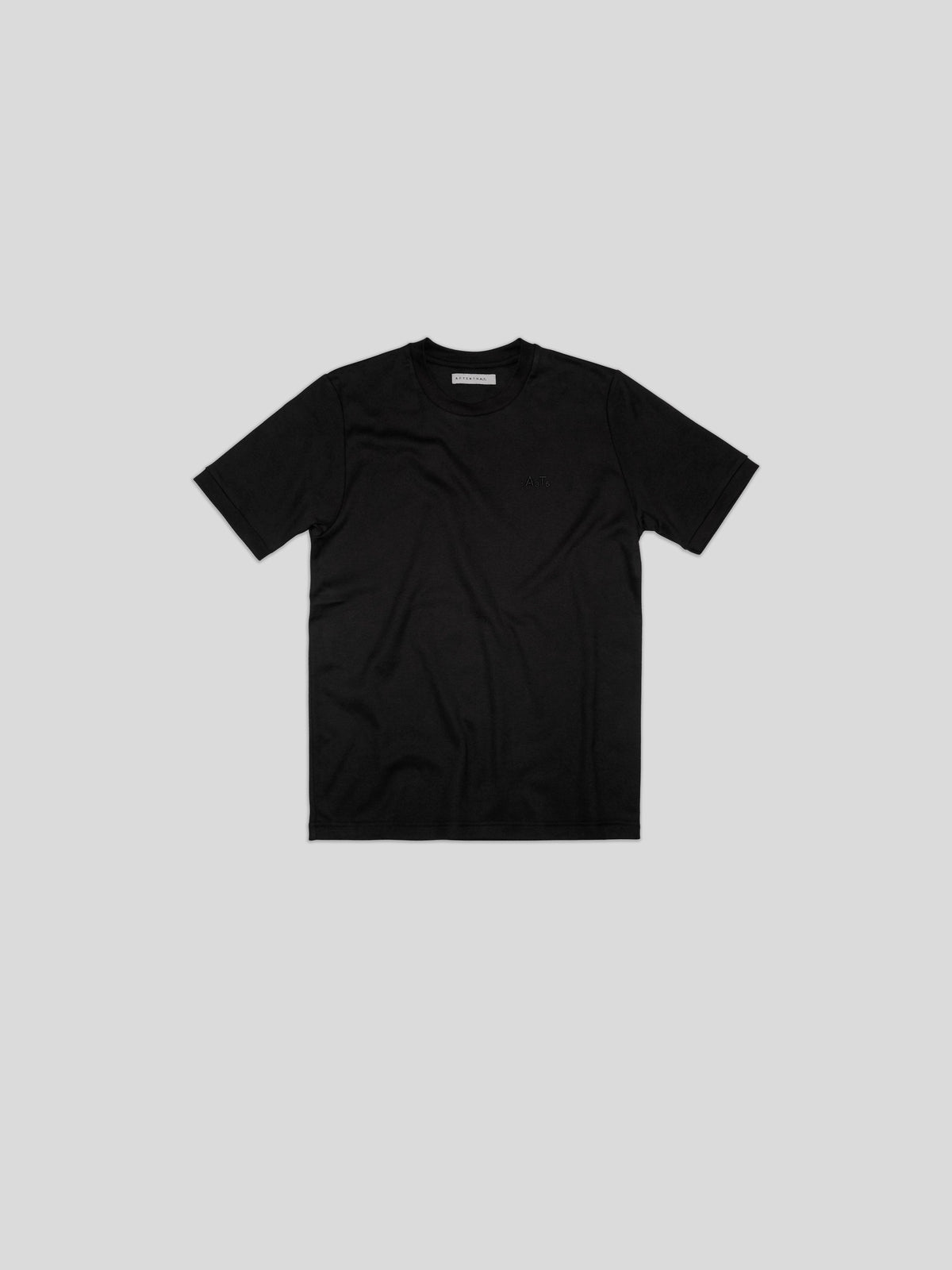 Black embroidered front logo t-shirt