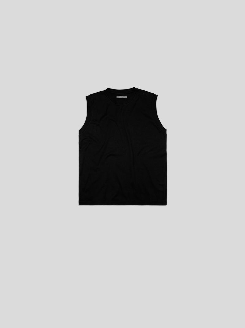 Black crewneck tank top
