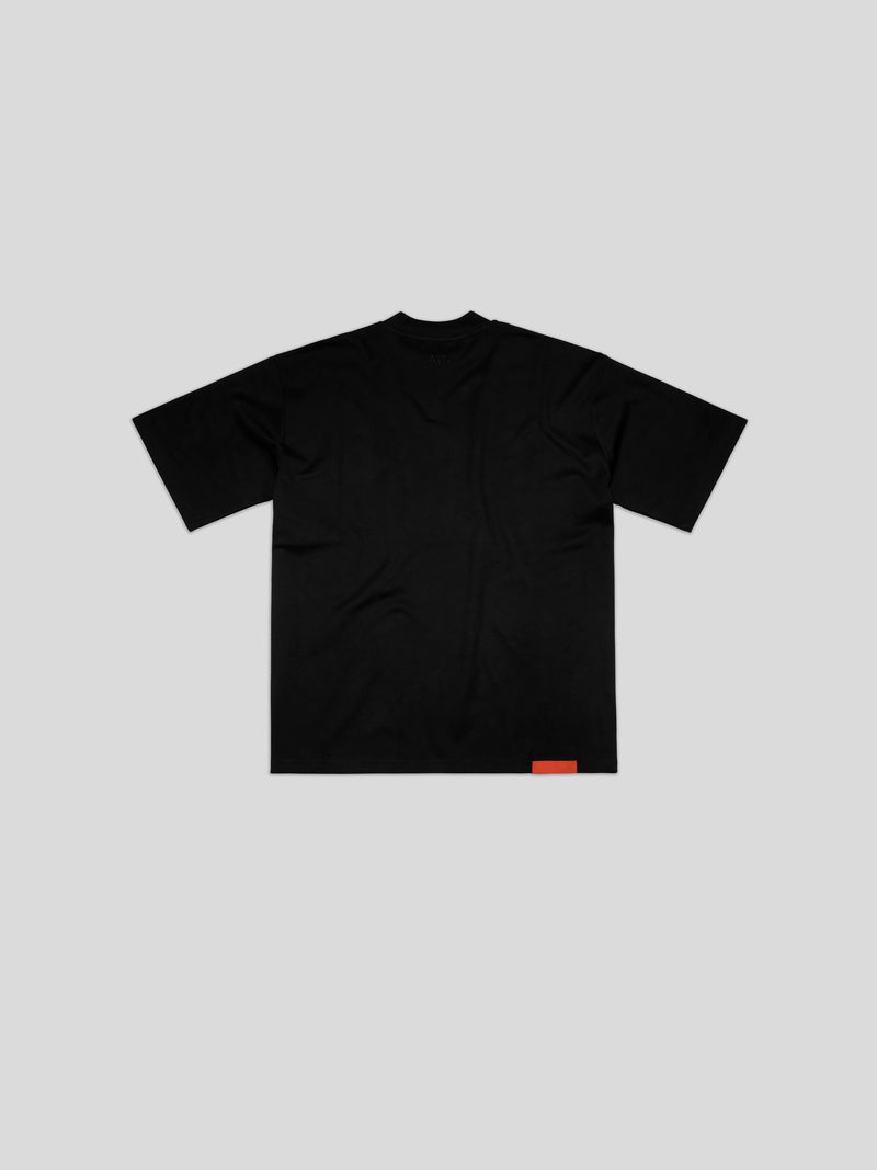 Black embroidered back logo t-shirt image 1