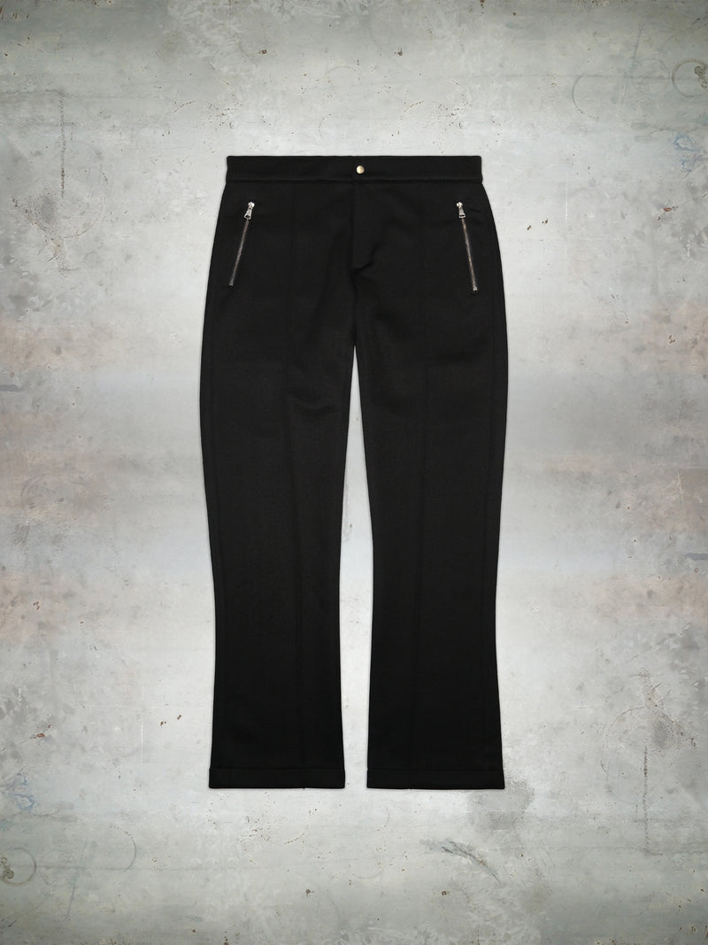 Black piping pants