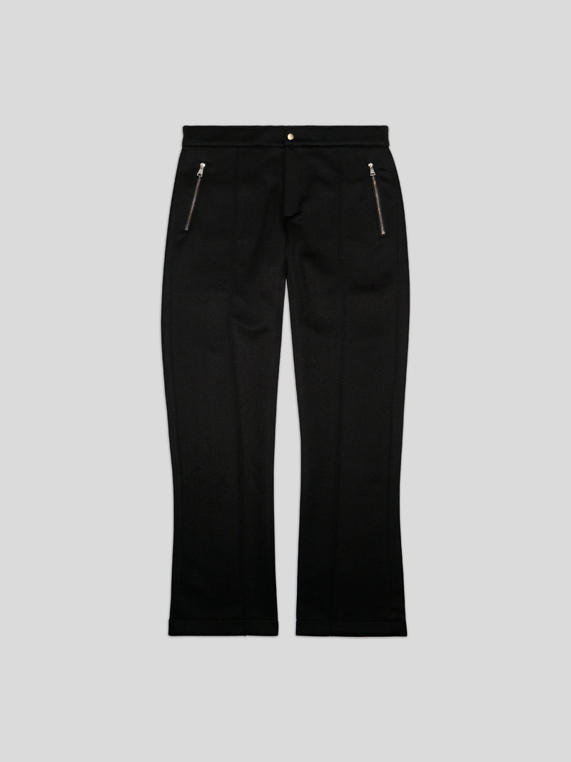 Black piping pants