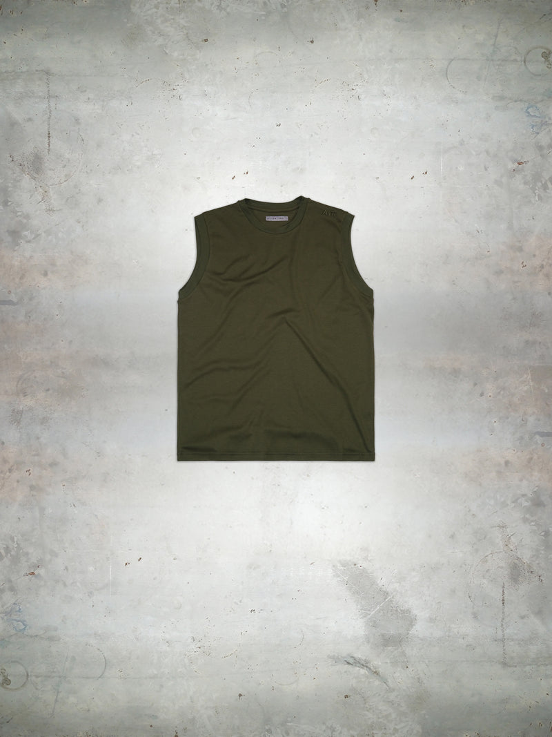 Moss crewneck tank top