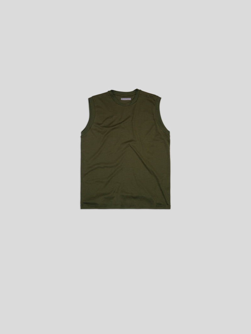 Moss crewneck tank top