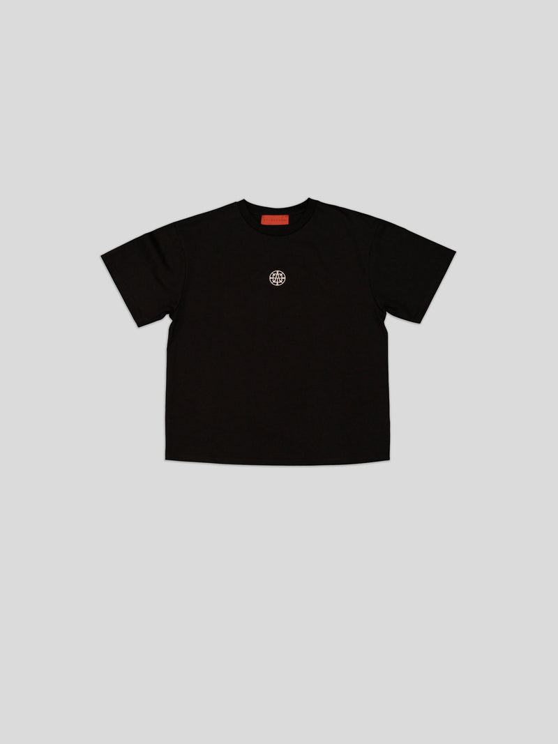 Black embroidered logo t-shirt