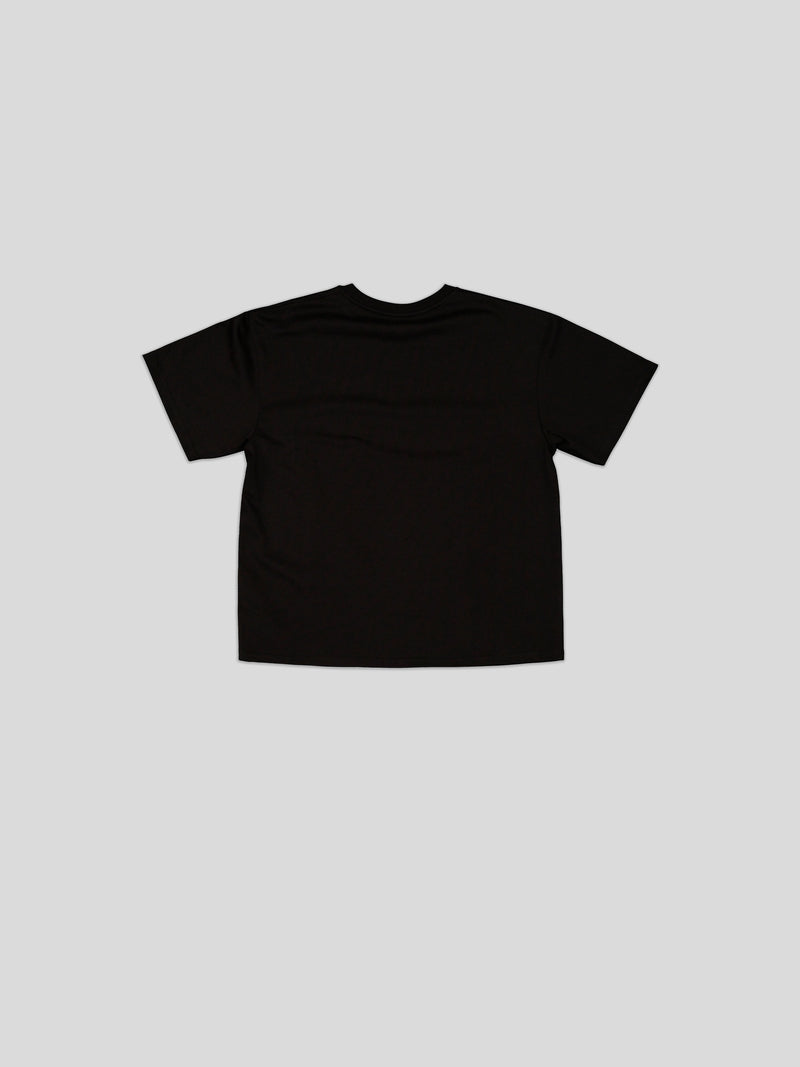 Black embroidered logo t-shirt image 1