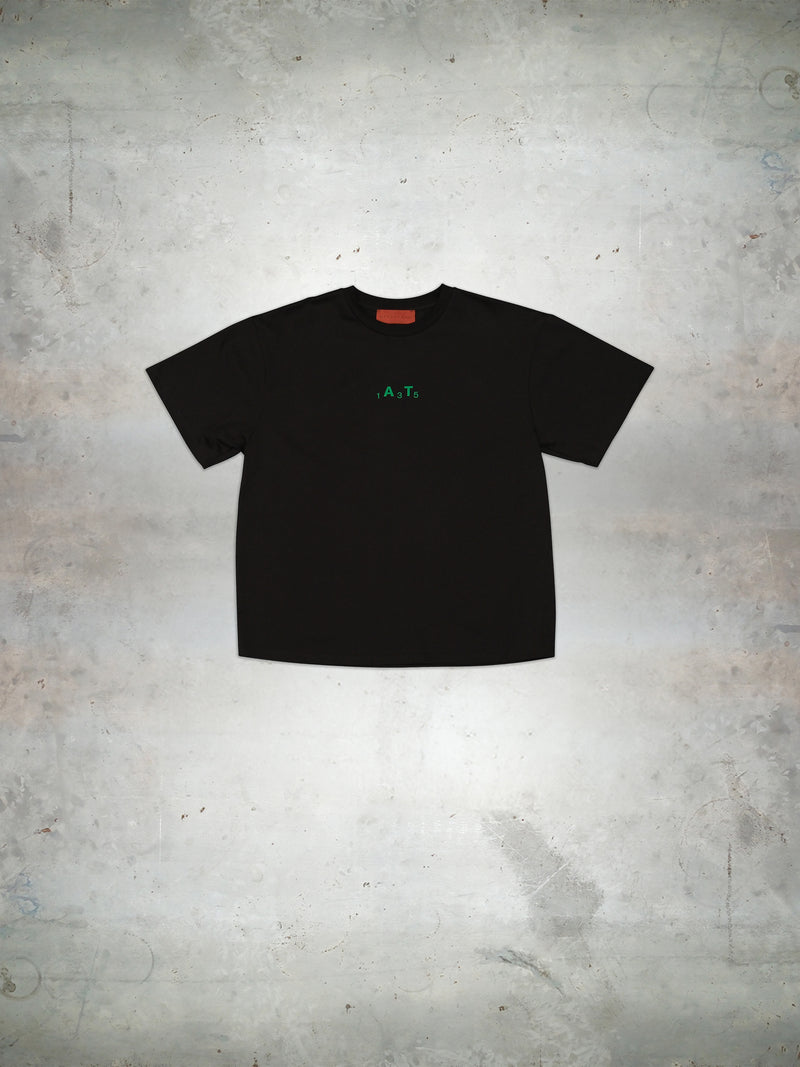 Black graphic t-shirt #2 green