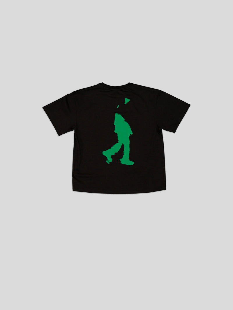 Black graphic t-shirt #2 green image 1