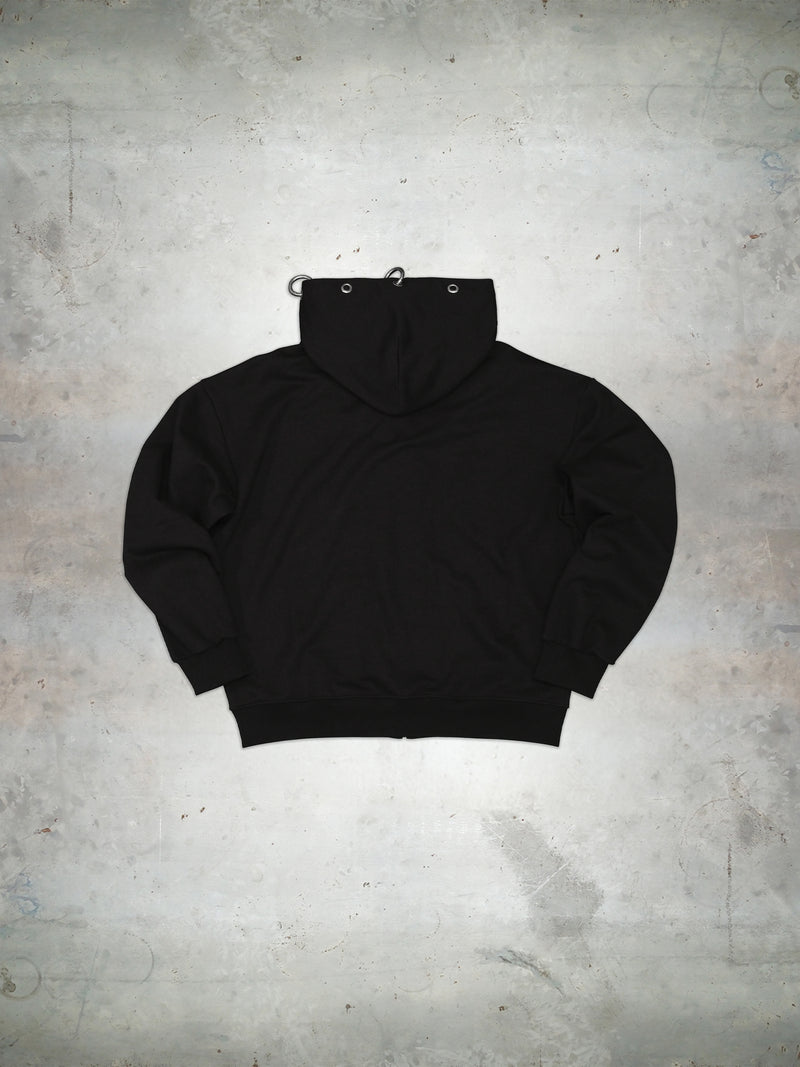 Black men zip up hoodie alternate