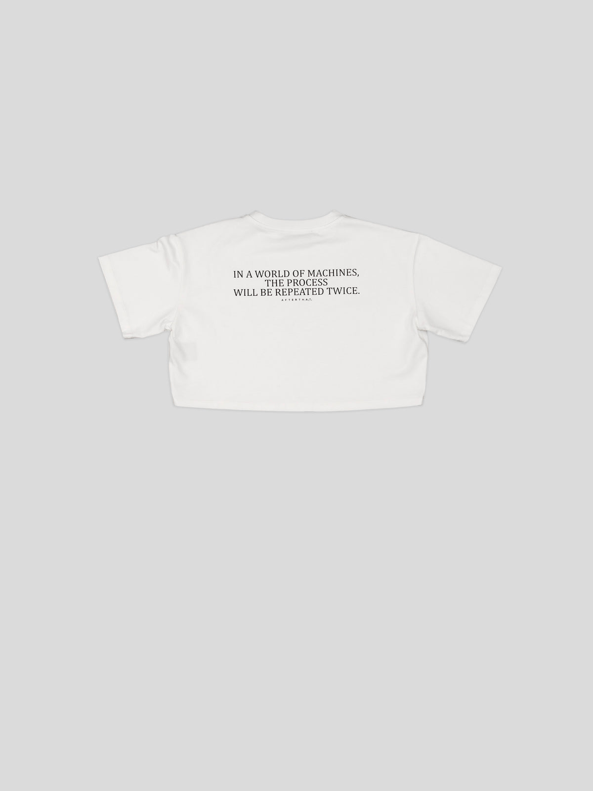 White Manifesto crop t-shirt