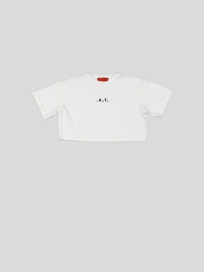 White Manifesto crop t-shirt